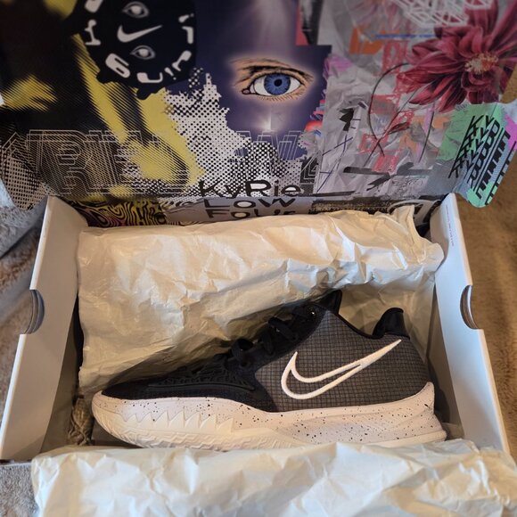 Men's Size 14 - Nike Kyrie 4 Low TB Black White Black (DM5041-001) - Picture 7 of 11